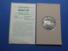 John Deere 1928 Model GP Tractor Silver Round in Case with Story 1 oz 999 Fine picture