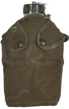 French Military M51 Canteen w Cup Cover Indochina Algeria Army Green Khaki 1950s picture