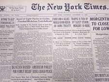 1933 DECEMBER 16 NEW YORK TIMES - SPEED OF LIGHT VARIES IN CYCLES - NT 5272 picture