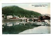 Shelburne Falls MA View Looking up Deerfield River  Vintage Postcard picture