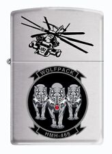 HMH-466 Wolfpack CH-53 Super Stallion Helicopter Zippo MIB USMC Brushed Chrome picture