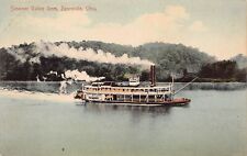 Zanesville OH Ohio Valley Gem Paddle Wheel Steamer Sternwheeler Vtg Postcard C13 picture