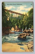WA-Washington, Green River Gorge, Antique, Vintage Souvenir Postcard picture