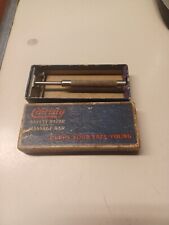 Vintage 1930s Christy Single Edge Safety Razor With Massage Bar In Original Box  picture