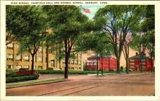 Danbury, CT Connecticut  HIGH SCHOOL~FAIRFIELD HALL & NORMAL SCHOOL  Postcard picture