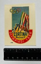 Vintage Original 1956 Winter Olympics - Cortina, Italy Travel Decal picture