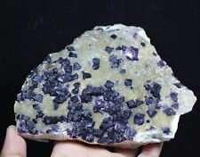 1.94lb New Find Natural Beauty Rare Purple Fluorite Mineral Specimen/C​hina picture