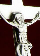 Carmelite Nun's Vintage Classic Style EARLY CREED Sterling Silver Cross Crucifix picture