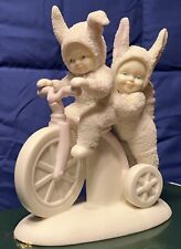 Dept 56 Snowbunnies “On A Tricycle Built For Two” 1997 Limited Edition In Box picture