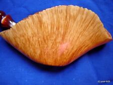 new/big 360* Straight-Grain Fan BRIAR PIPE Plateau top ITALY *189g* unsmoked picture