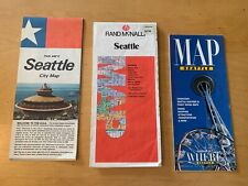 SEATTLE WASHINGTON VINTAGE ROAD CITY MAPS LOT OF 5 PREOWNED [T] picture