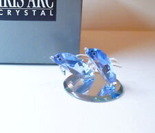 Iris Arc Swarovski Crystal Blue Double Dolphins ~ Signed, w/Box picture