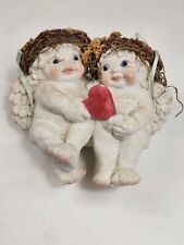 Dreamsicles Angel Two Cherubs Holding Heart 1994 Figurine Signed Kristin picture