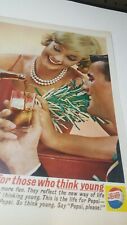 Vintage 1962 Pepsi 1960s Large Print Ad  PA2 picture