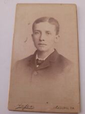 Antique Cabinet Card Portrait of Young Man Photographer: Hafer, Reading, PA picture