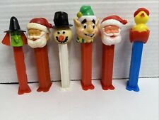 Vintage Holiday Pez Dispensers Lot of 6 Santa Snowman Witch Elf Easter Chick picture