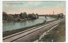 Railroad Scene Bridge near Midland Michigan MI picture