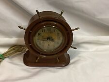 Vintage Seth Thomas Nautical Ships Wheel Mantel Clock ~ Works Good picture