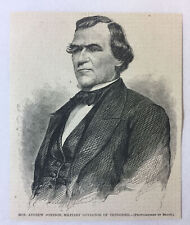 1862 magazine engraving~ ANDREW JOHNSON Military Governor Of Tennessee picture