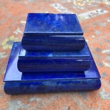 3 Natural Lapis Lazuli jewelry box set handmade 3 size from Afghanistan picture