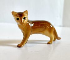 Vintage Hagen Renaker Miniature Abyssinian Cat Figurine Brown and Tan picture