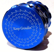 Keep Grindin' Best Herb Grinder, 2.5 inch, 5-Piece, Large Storage & Scraper Blue picture