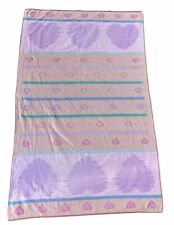 VTG 80’s Royal Terry Beach Bath Towel Hearts Stripes Multicolor 40”x68” Cotton picture