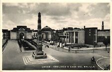 Vintage Postcard- Lecce - Obelisco E Casa Del Balilla. Early 1900s picture