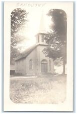 c1910's ME Church Sandusky New York NY, Cattaraugus RPPC Photo Antique Postcard picture