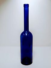 COBALT BLUE GLASS WINE BOTTLE ~ 12 3/4