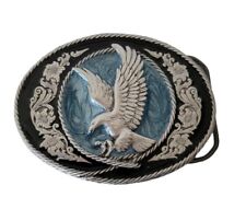 Pewter American Eagle Belt Buckle Silver Tone Great American Products picture