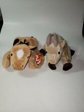 Ty Beanie Babies Lot of 2 Derby and Goatee Horse Goat picture