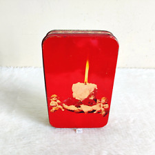 1950s Vintage Burning Candle Graphics Parry's Confectionery Adv Tin Box T95 picture