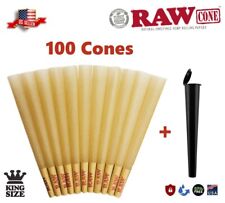 Authentic RAW Classic King Size W/Filter Tip Pre-Rolled Cones 100 Pack & Tube picture