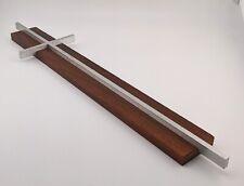 MCM Minimalist Walnut and Aluminum Crucifix / Cross Vintage 14