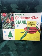 Vintage National’s 🎄 CHRISTMAS 🎄 TREE STAND with original box holiday picture