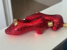 Old World Christmas Vintage Inge-Glas Ornament Ruby Slippers  Blown Glass German picture