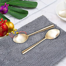Indian Traditional Simple Brass Spoons For Kitchen & Hotel Set Of 2 picture