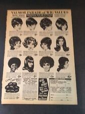 Vintage Valmor Wigs Ad Magazine Clipping Parade Of Wigs 1 picture