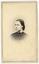 CIRCA 1880'S CDV Civil War Tax Revenue Stamp Woman Dress SB Brown Providence RI picture