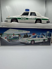 NEW Lot Of 3  1980s Hess Toy Truck Bank , Police ,Semi Truck with Barrels  picture