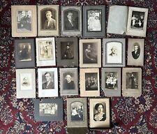 Antique Early 1900s Lot 20 Cabinet Card Photographs Photos Women~Men~Children picture
