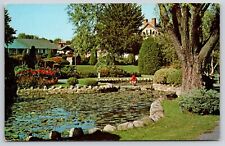 Lehigh County Memorial Gardens Person by Pond Allentown Pennsylvania PA Postcard picture