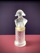 Ultra Rare Vintage Crystal Perfume Bottle Frosted Glass Napoleon 1812 picture