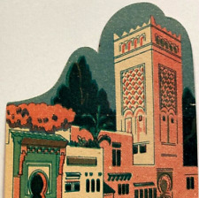 Original 1900s Hotel Oriental Alger Mustapha Luggage Trunk Label Sticker Unused picture