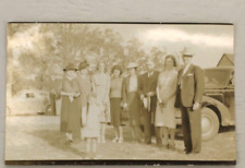 REAL PICTURE POST CARD OHIO 1930'S FAMILY W/CHILD BLACK&WHITE PHOTO UNUSED picture
