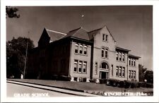 Real Photo Postcard Grade School in Winchester, Illinois picture