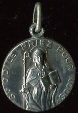 St Odile Medal  Antique Silver tone medal Pendant signed lavrillier picture
