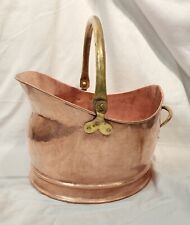 LOVELY Antique Copper/Brass Coal Scuttle/Bucket~Made in England picture
