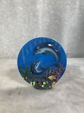 K’s Collection Limited Edition The Oceans The Limit Resin Dolphine Plate Decor picture